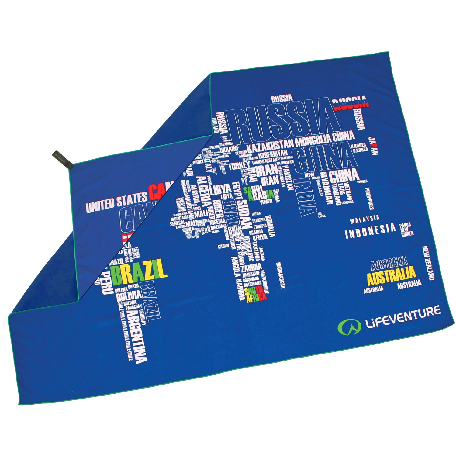Lifeventure Softfibre Imprimé Towel Giant - World In Words