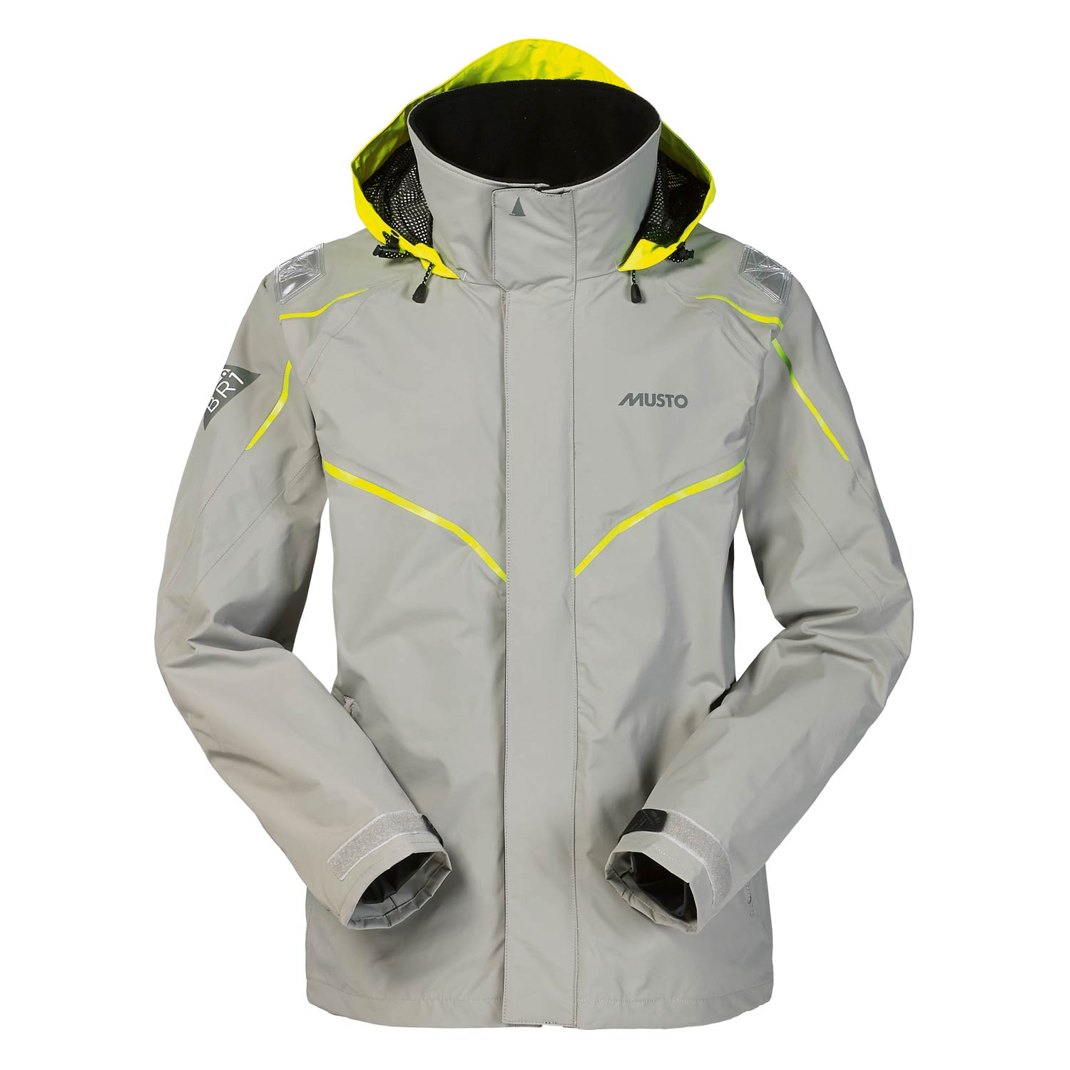 Musto Br1 Inshore Jacket - Acier / Jaune Fluo