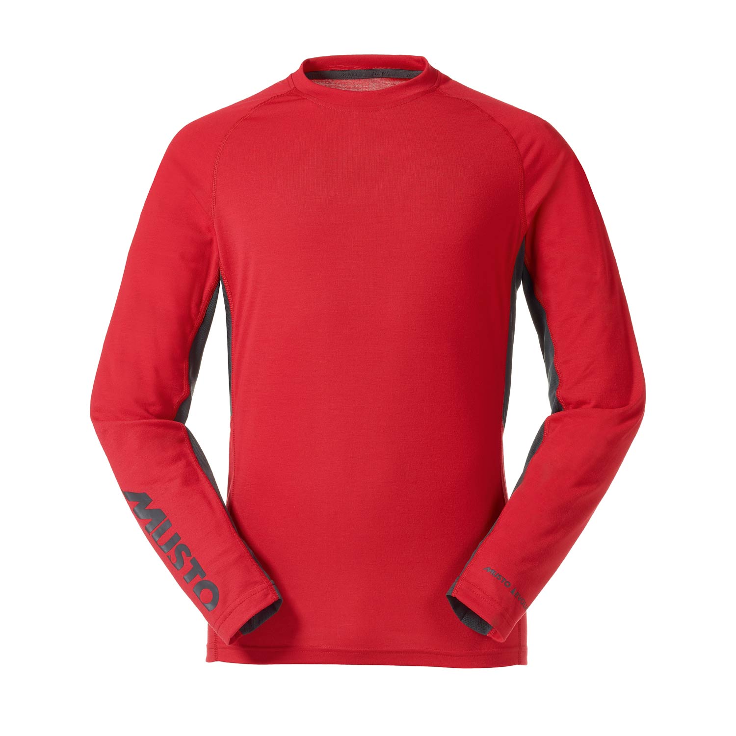 Musto Evolution Uv Dry T-Shirt Rapide Essential Ls - True Red / Carbone