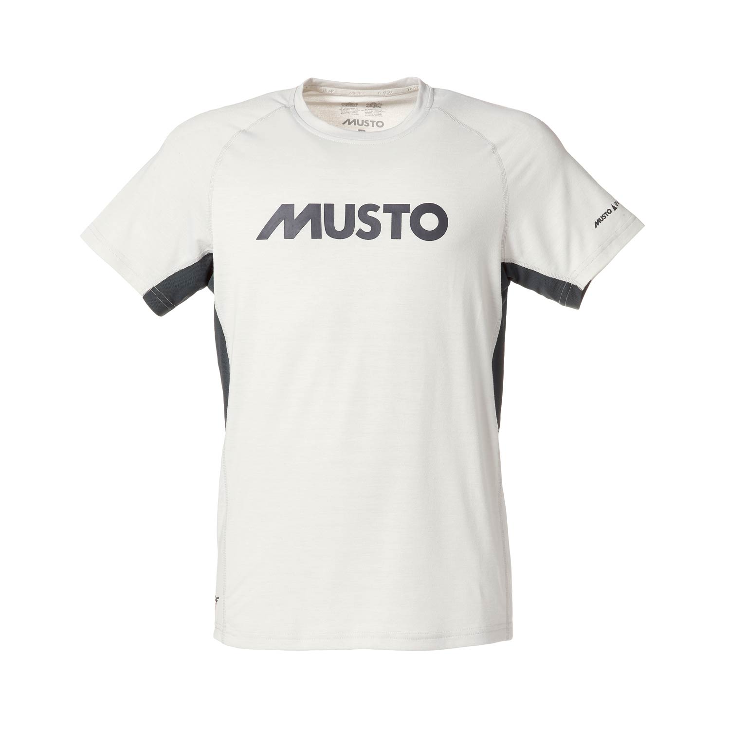 Musto T-Shirt Essential À Sec Rapide Evolution Uv - Platinum / Carbone