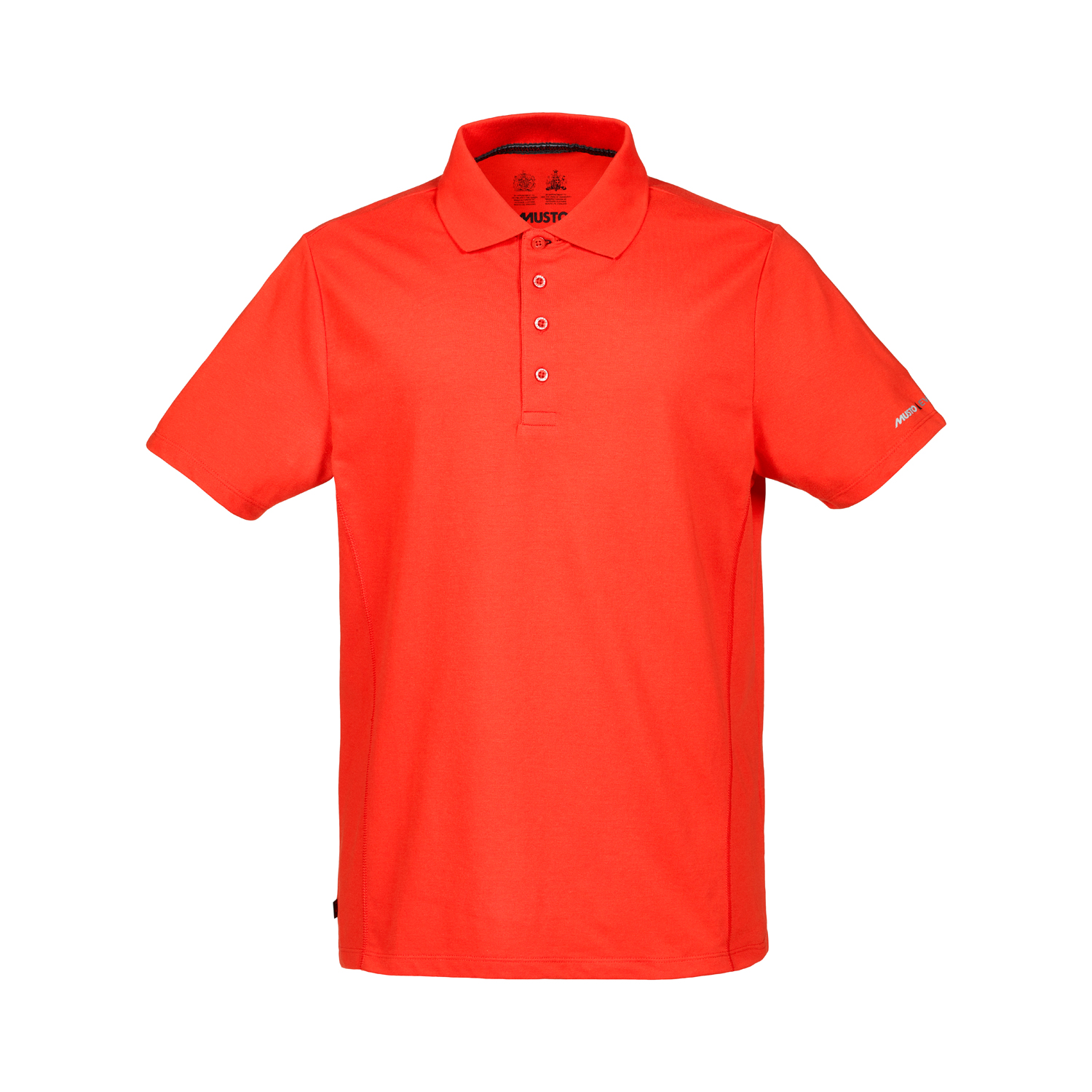 Musto Evolution Sunblock À Manches Courtes Polo - Feu Orange
