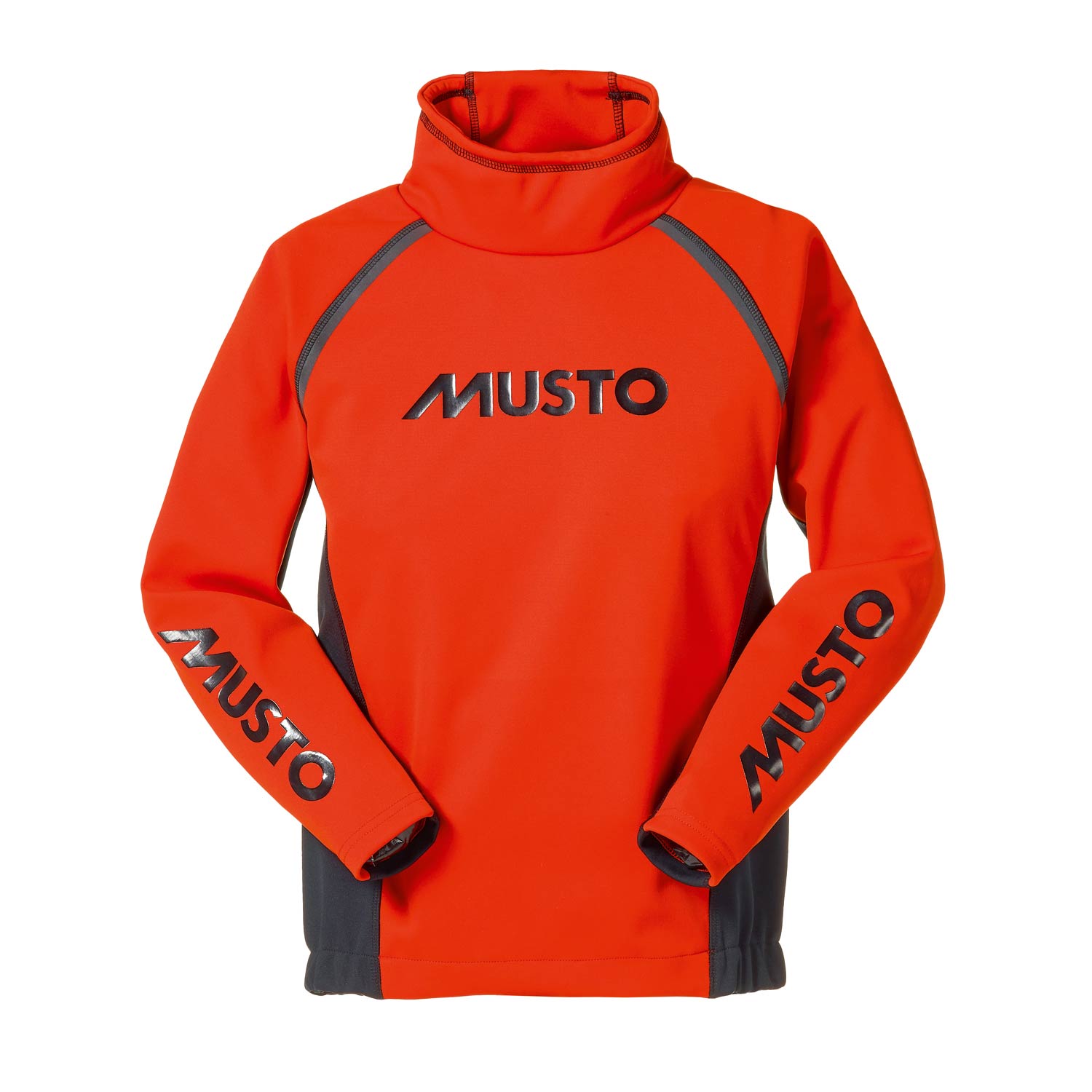 Musto Junior Aqua Top - Black / Fire Orange
