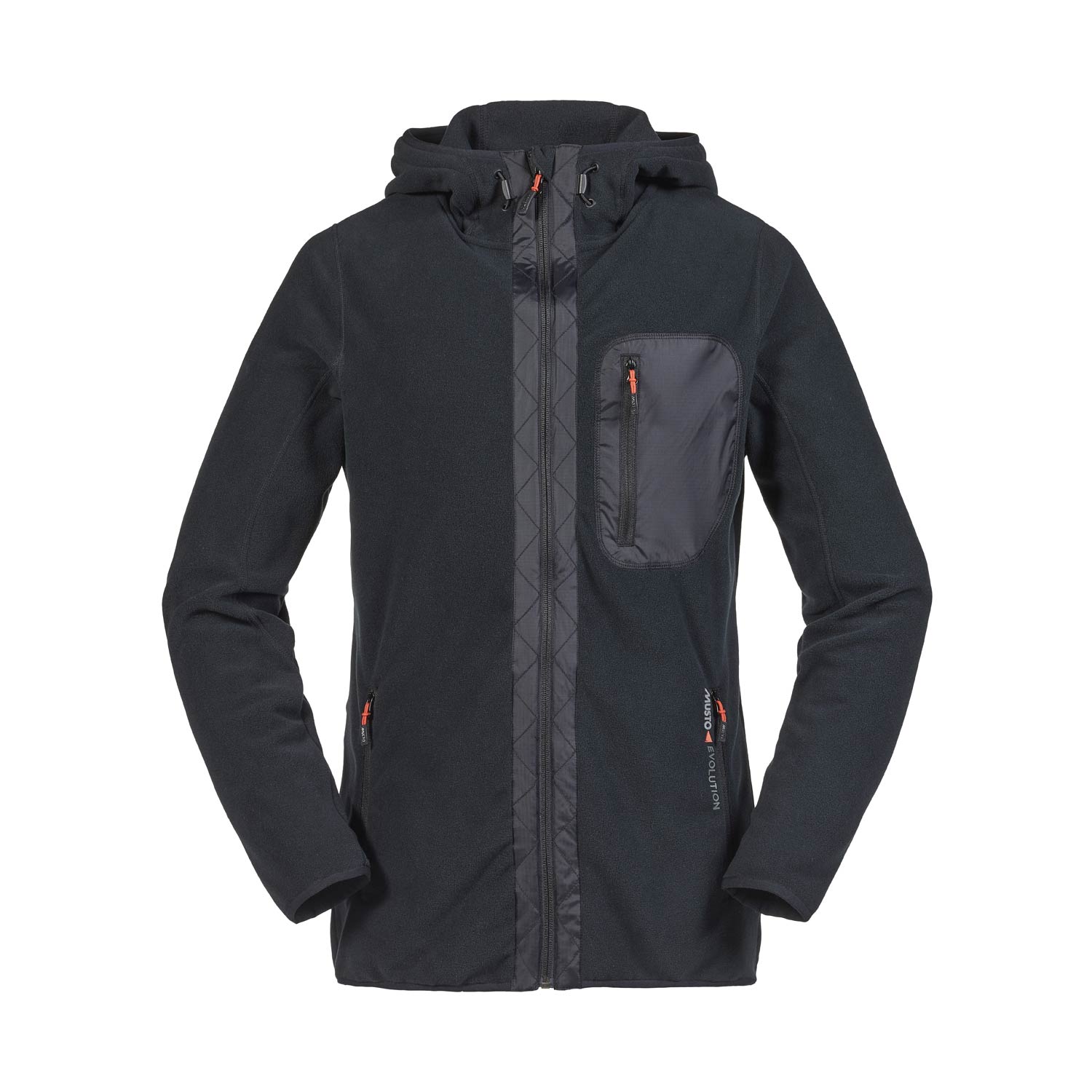 Musto Tundra Hoody Fleece - Black / Fire Orange