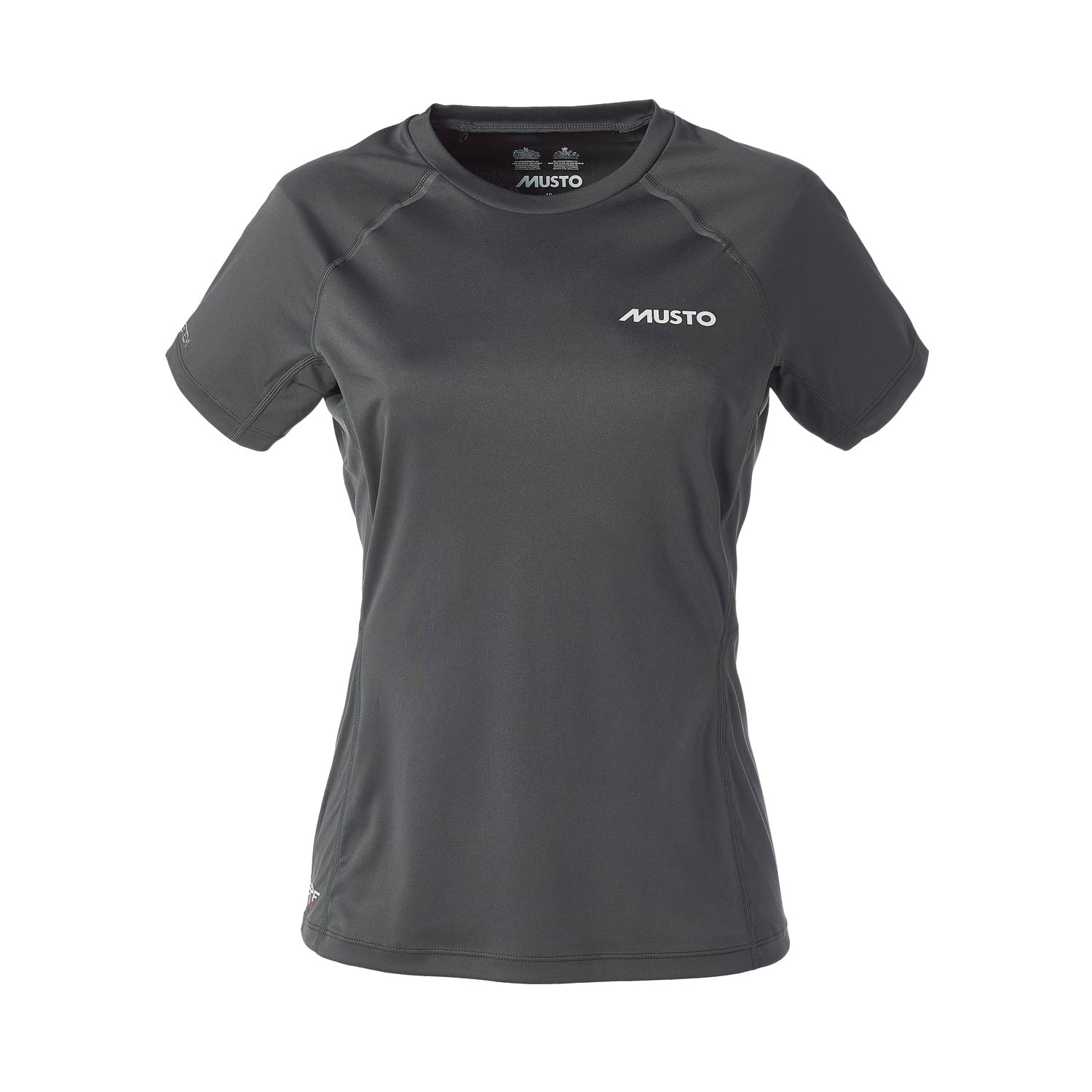 Femmes Musto Evolution Dynamique À Manches Courtes T-Shirt - Carbone