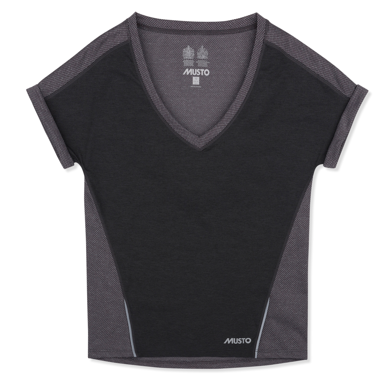 Musto Femmes Reflect Courtes T-Shirt À Manches - Noir