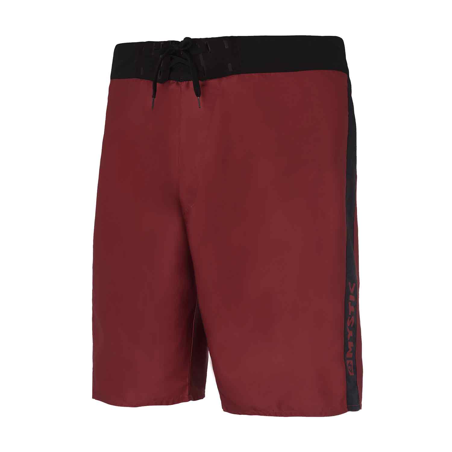 Short De Bain Mystic Brand Solid - Rouge Foncé