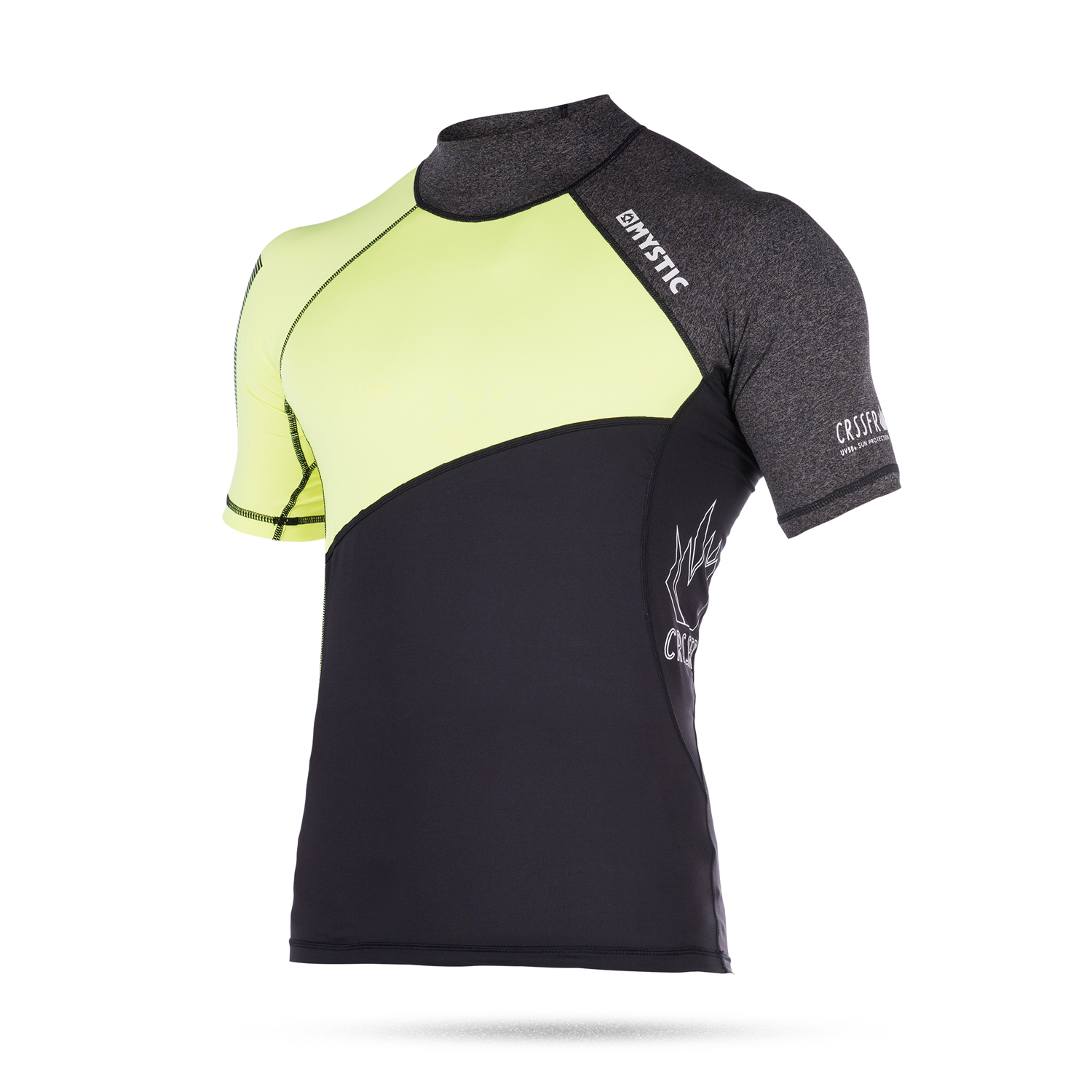 Mystic Kitesurf Crossfire Manches Courtes Rash Vest - Lime