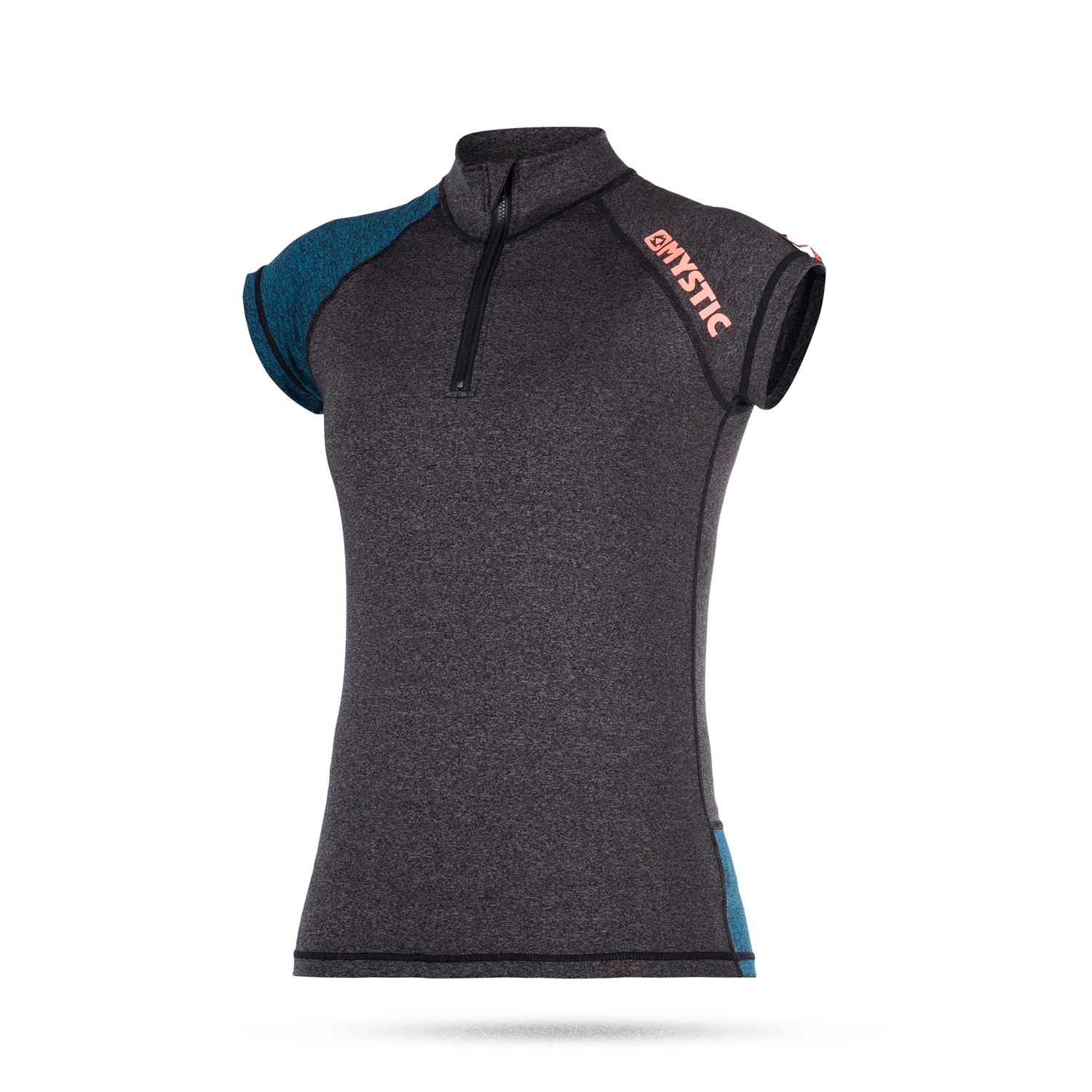 Mystic Womens Diva Manches Courtes Rash Vest - Teal