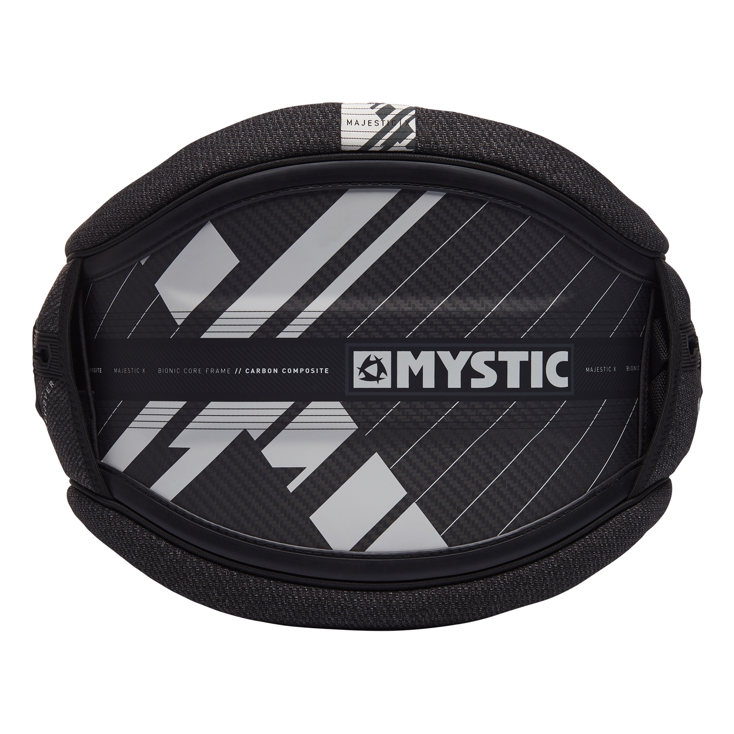 Harnais Mystic Majestic X À La Taille - Noir / Blanc - Sans Barre D'écartement