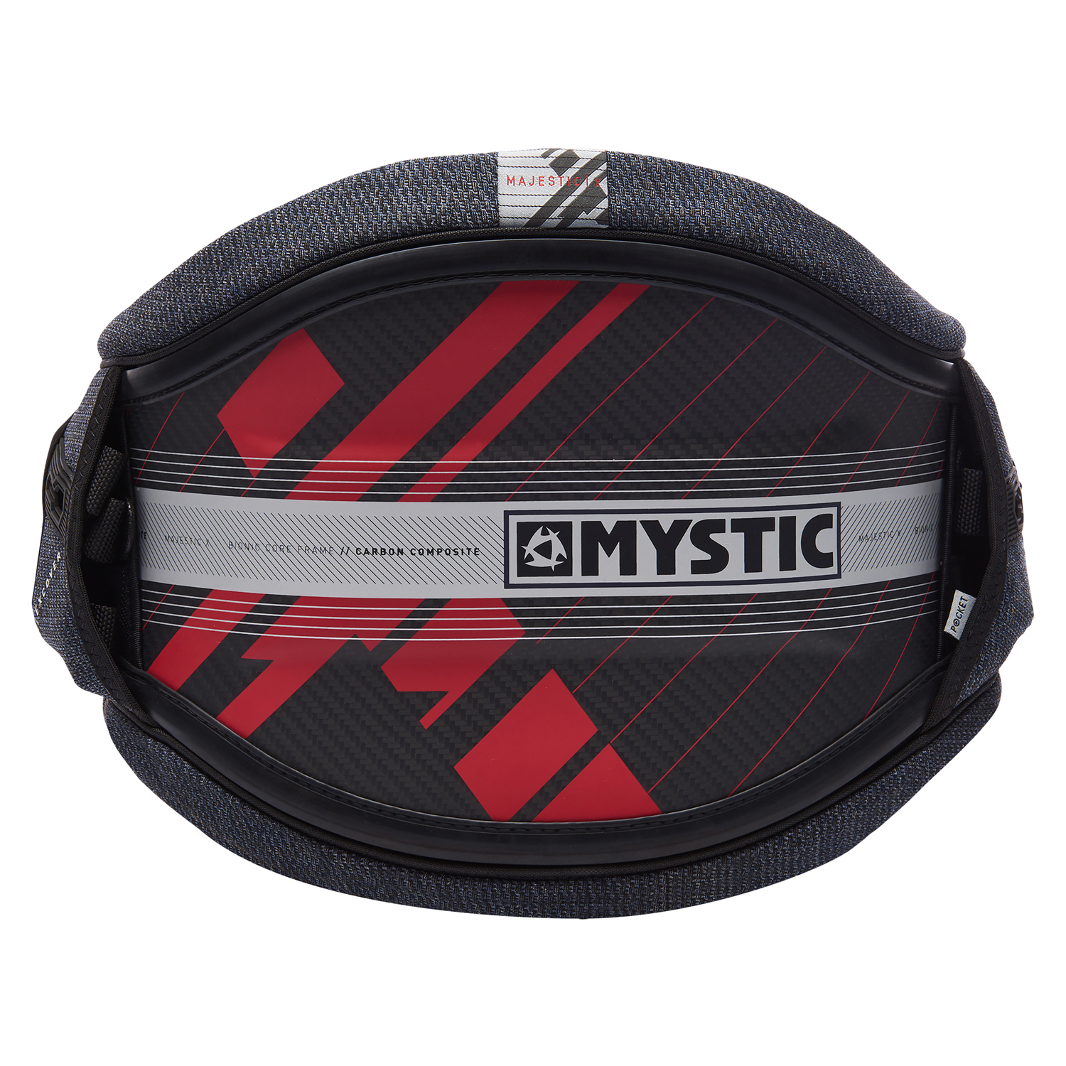 Harnais Mystic Majestic X À La Taille - Bleu Marine / Rouge - Pas De Barre D'écartement