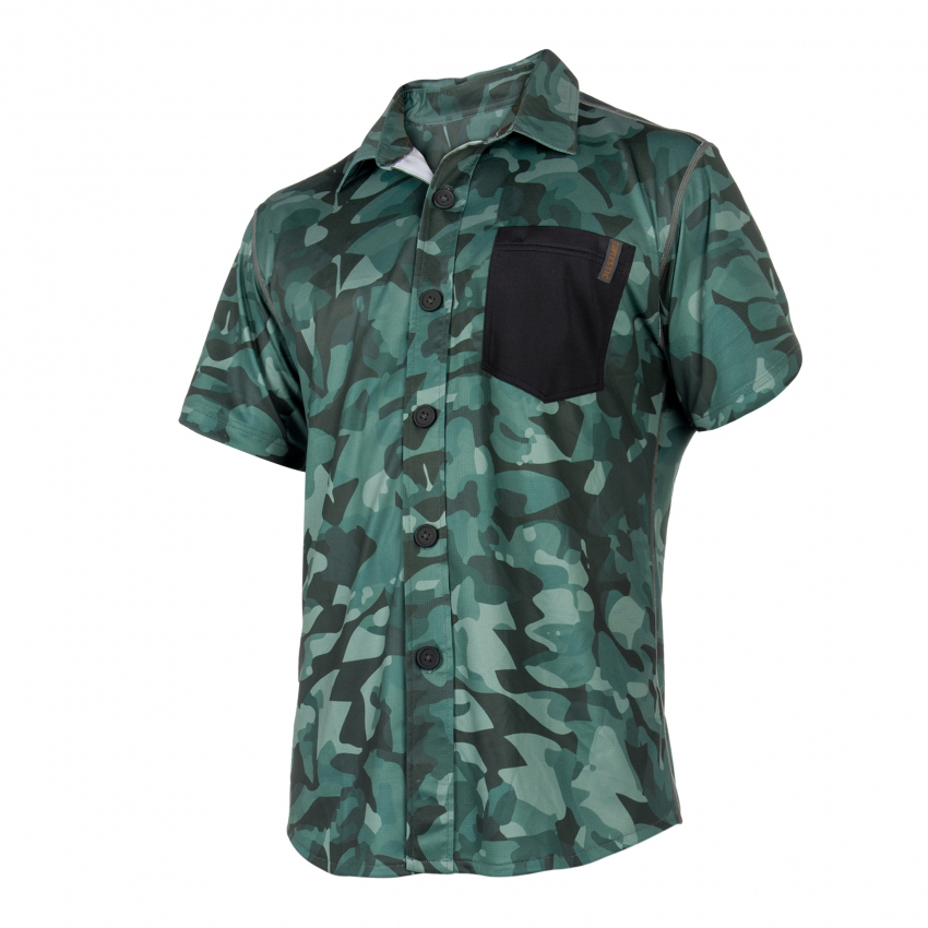 Blouse Mystic Shred Manches Longues Quickdry - Vert Allover
