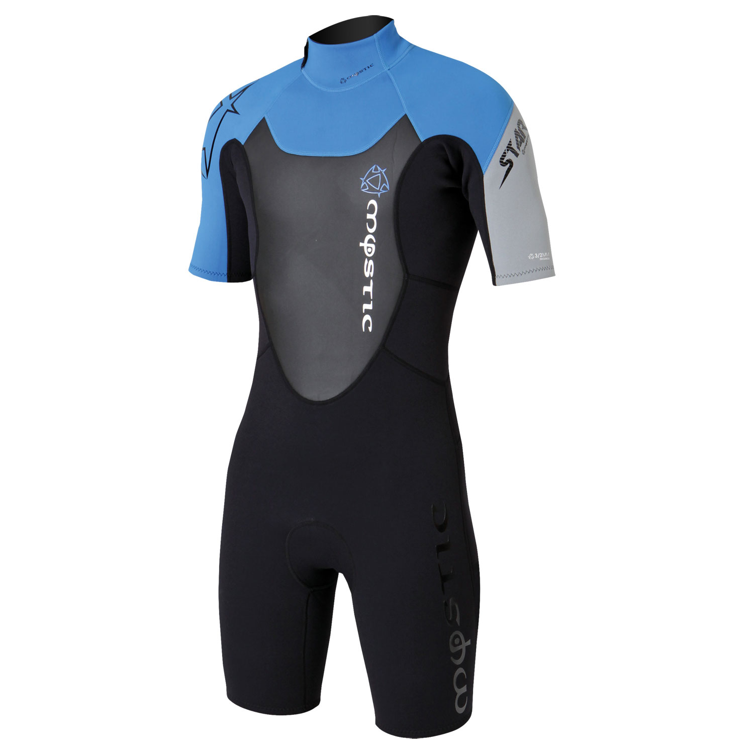 Mystic Star 3/2 Kitesurfing Flatlock Shorty 2014 - Noir / Bleu