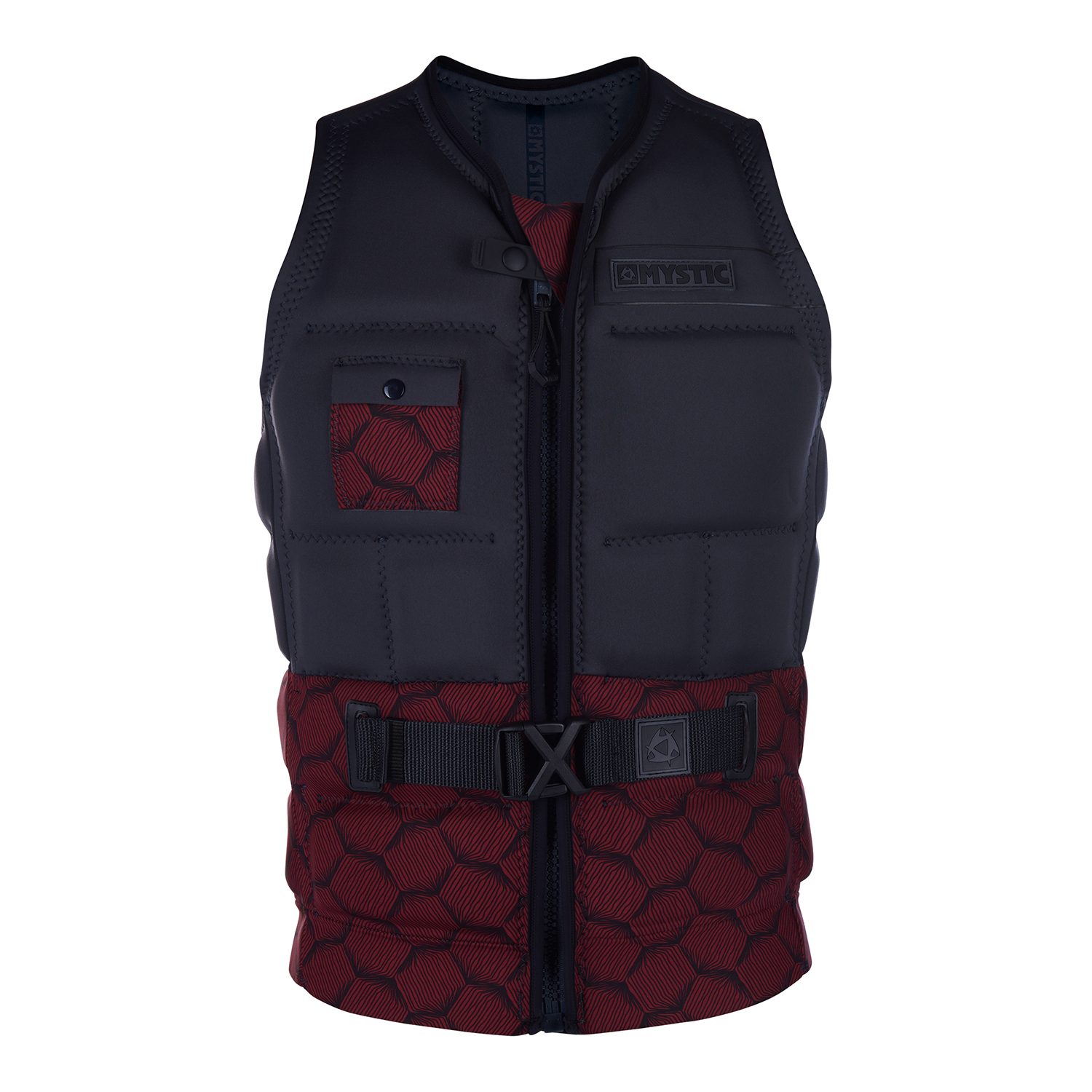 Mystic Suprem - Veste À Impact À Effet De Sillage Devant Et À L'avant - Rouge Foncé
