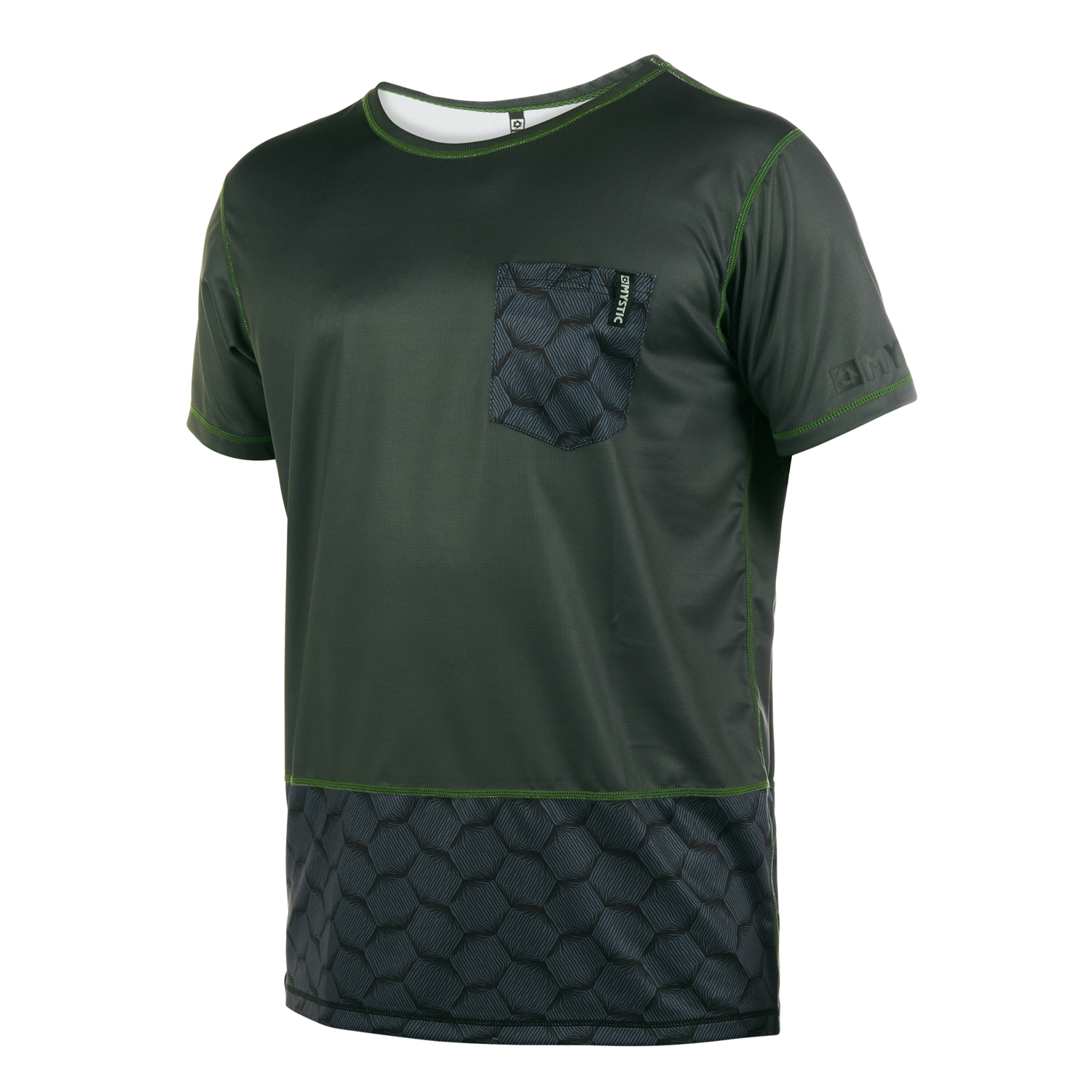 Haut À Manches Courtes Mystic Suprem Quickdry - Olive Foncé