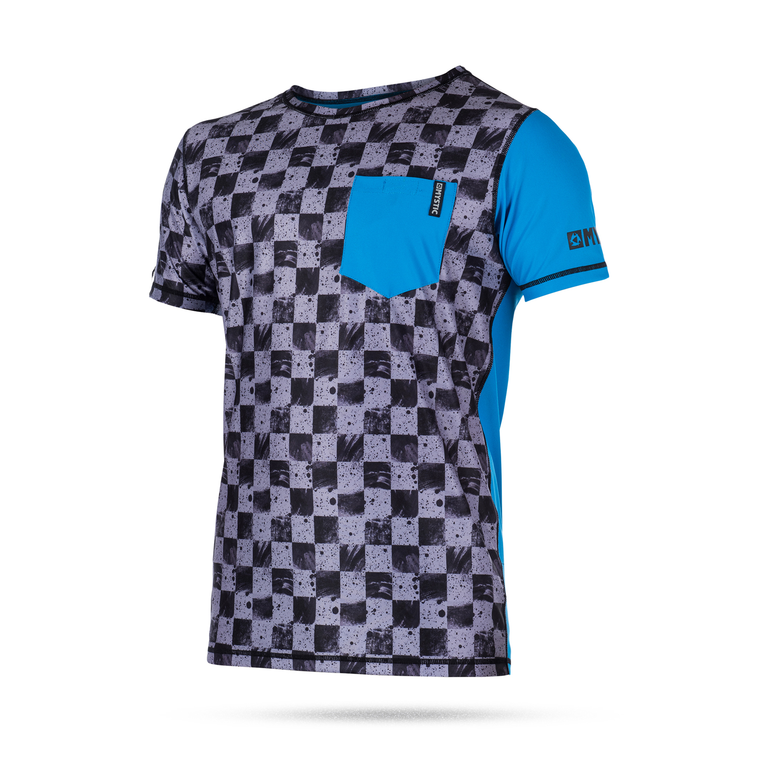 Stamp Mystic Manches Courtes Quickdry Top - Bleu