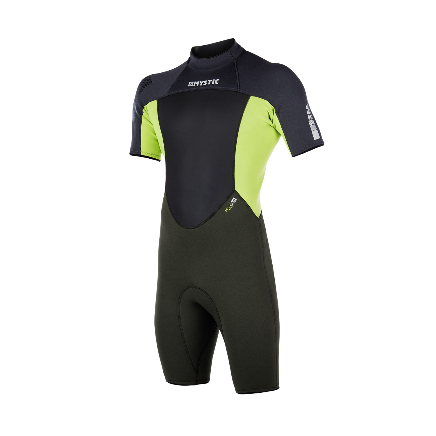 Mystic Star 3/2 Back-Zip Flatlock Shorty Wetsuit - Armée