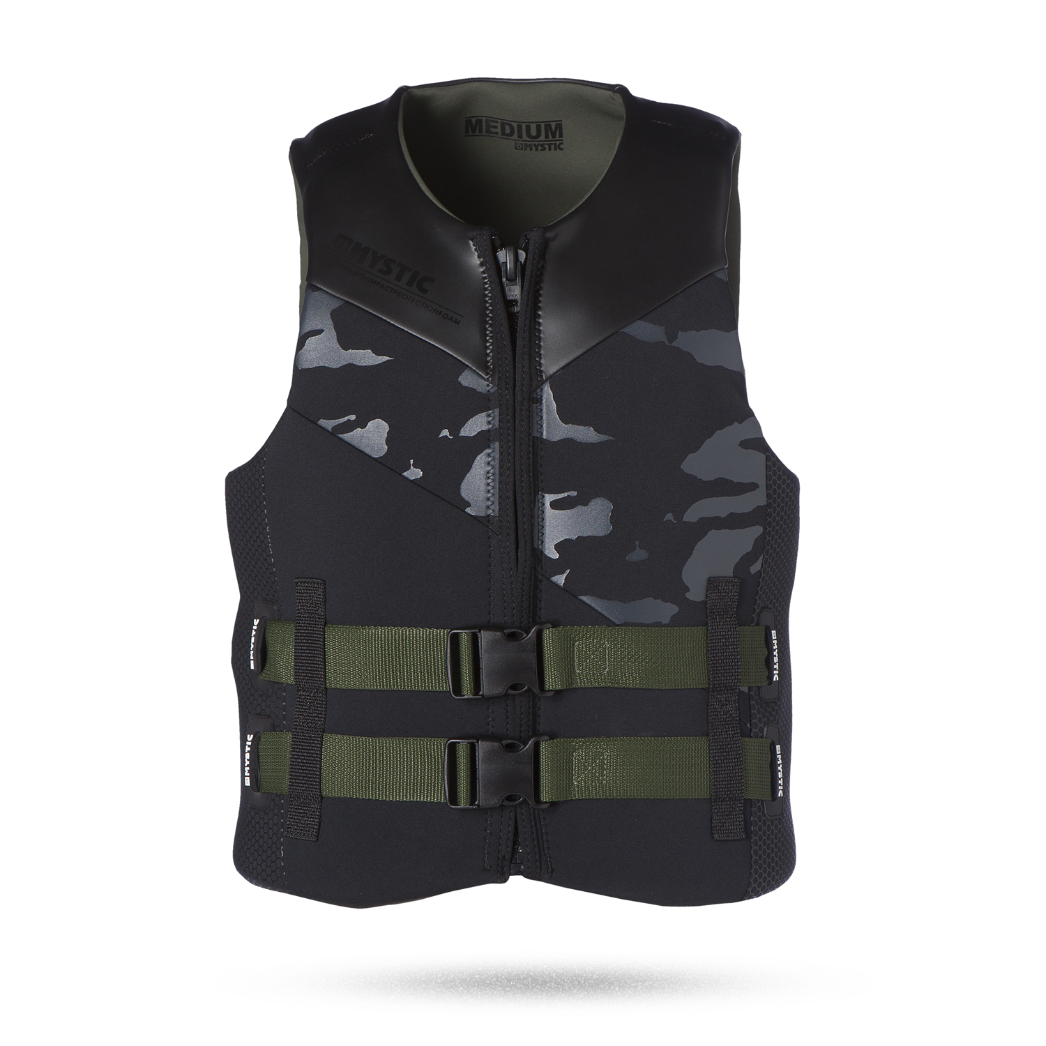 Mystic Stroke Front-Zip Floatation Vest - Noir