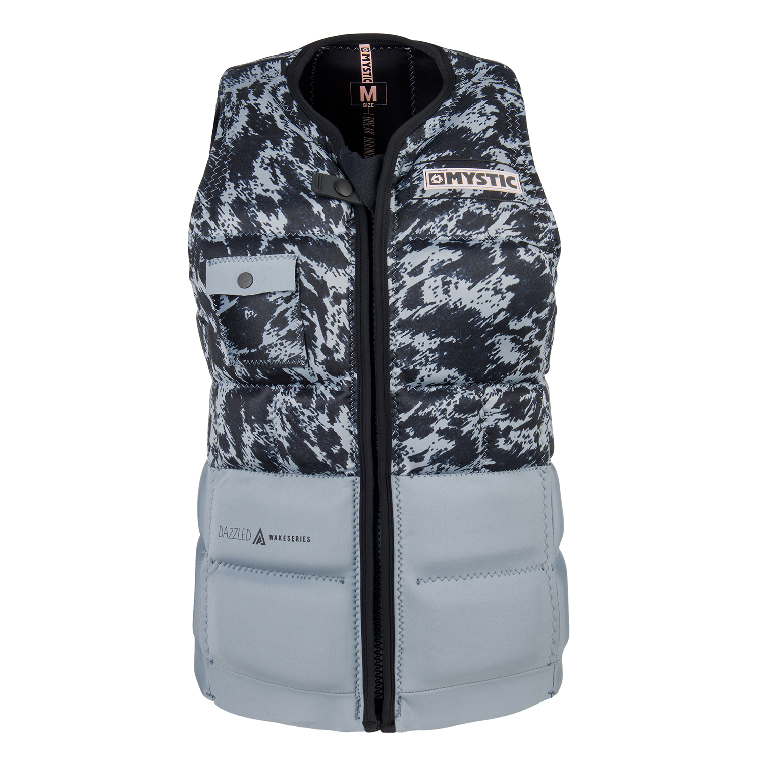 Mystic Femme Dazzled Front-Zip Impact Vest - Gris