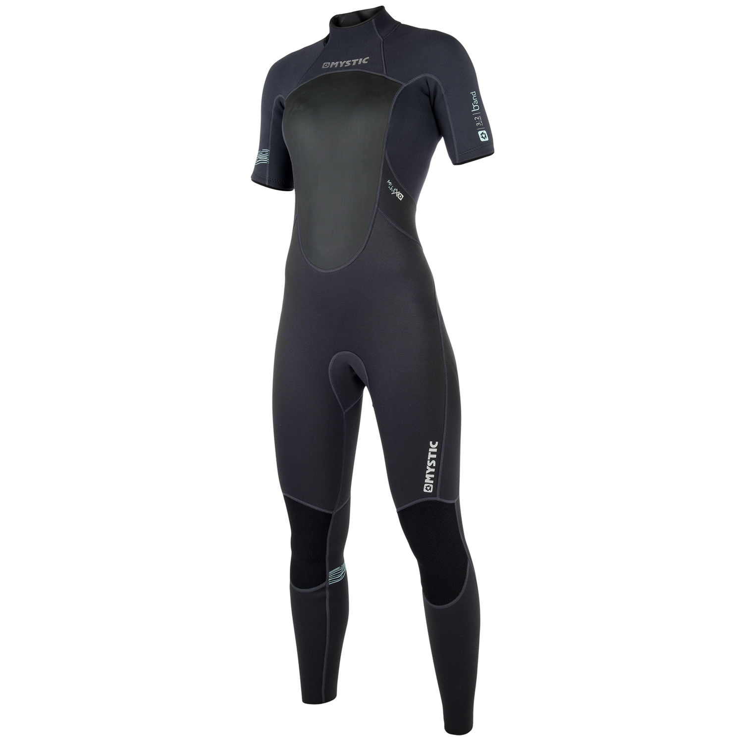 Combinaison Mystic Womens Brand À Manches Courtes Et Dos, 2 / 2Mm, - Noir