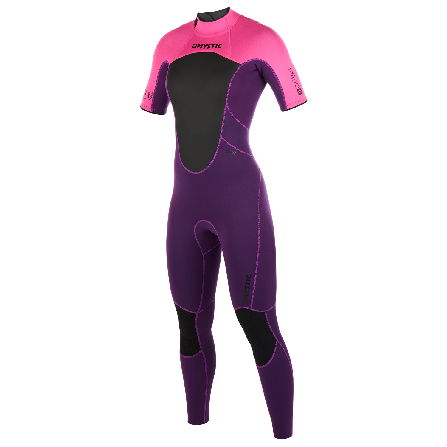 Combinaison 3/2 Mm À Bras Courts À Glissière Au Dos Pour Femmes Mystic Womens - Pourpre