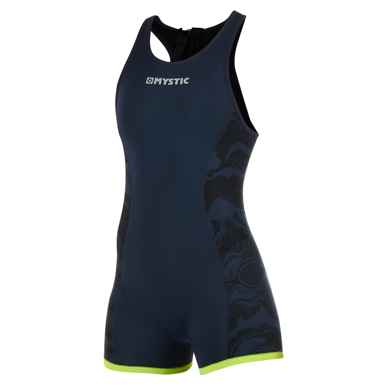 Mystic Womens Diva 3 / 2Mm Short Combinaison John - Bleu Marine / Vert Citron