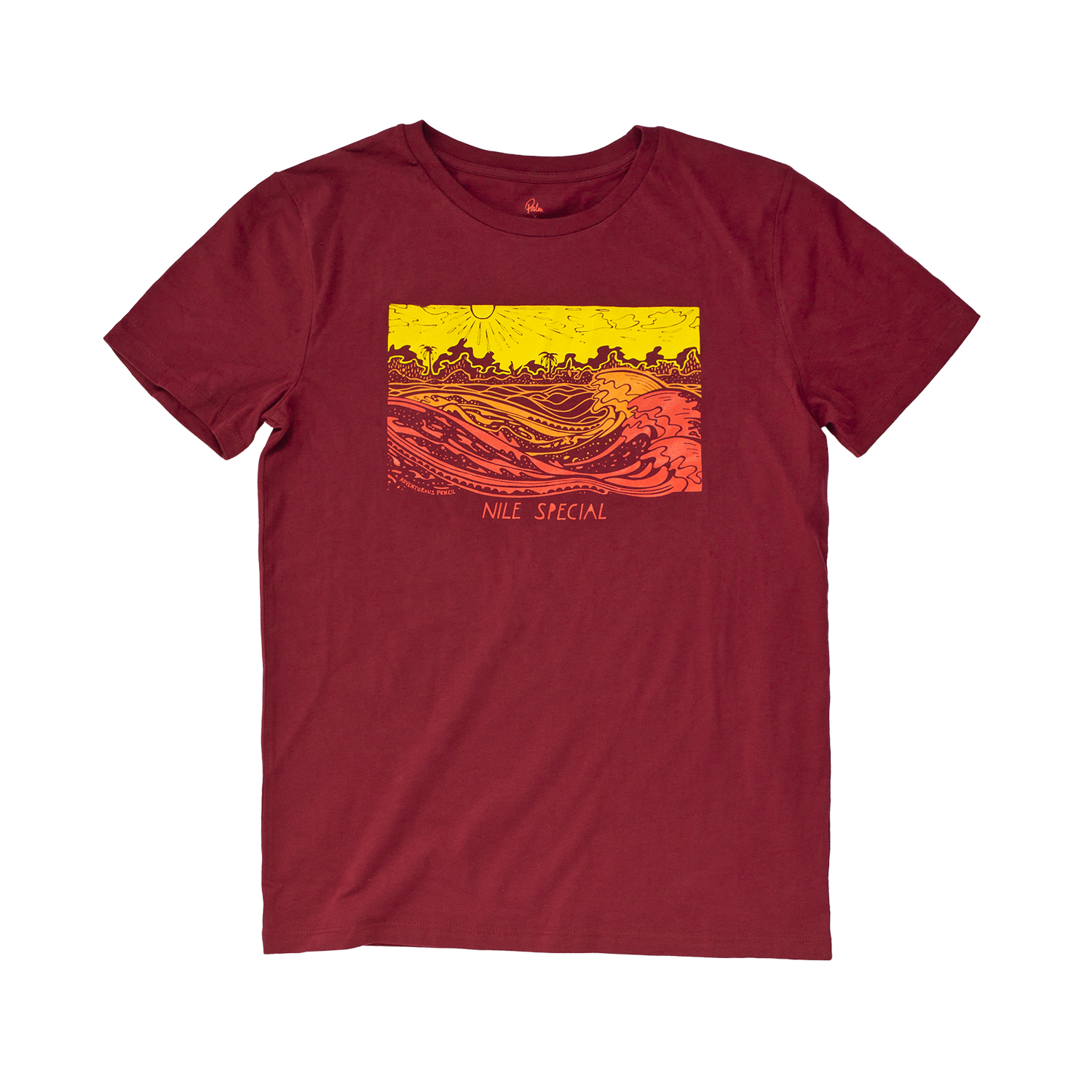 T-Shirt Vague Spéciale Palm Nile - Bordeaux