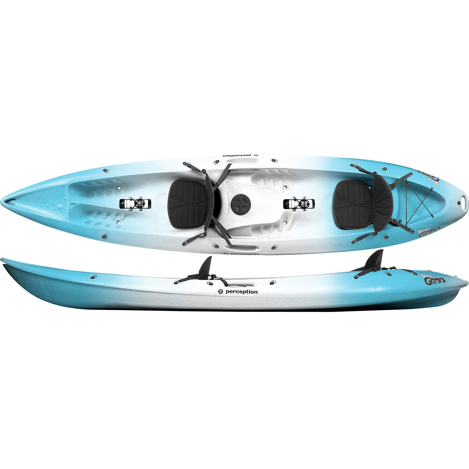 Perception Scooter Gemini Tandem Sit On Top Kayak - Blanc / Glacier