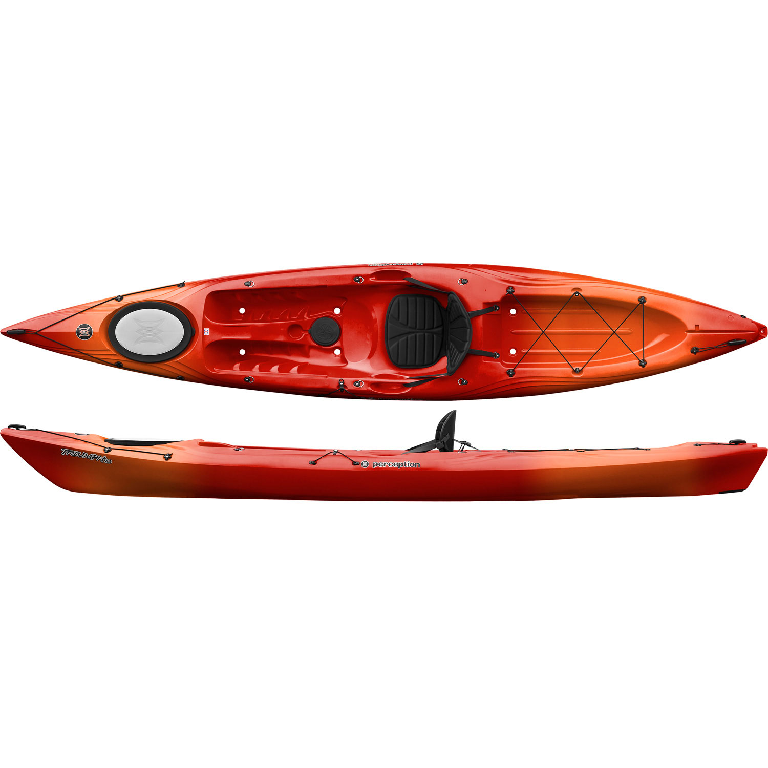 Perception Triumph 13 Sit On Top Kayak - Rouge / Orange