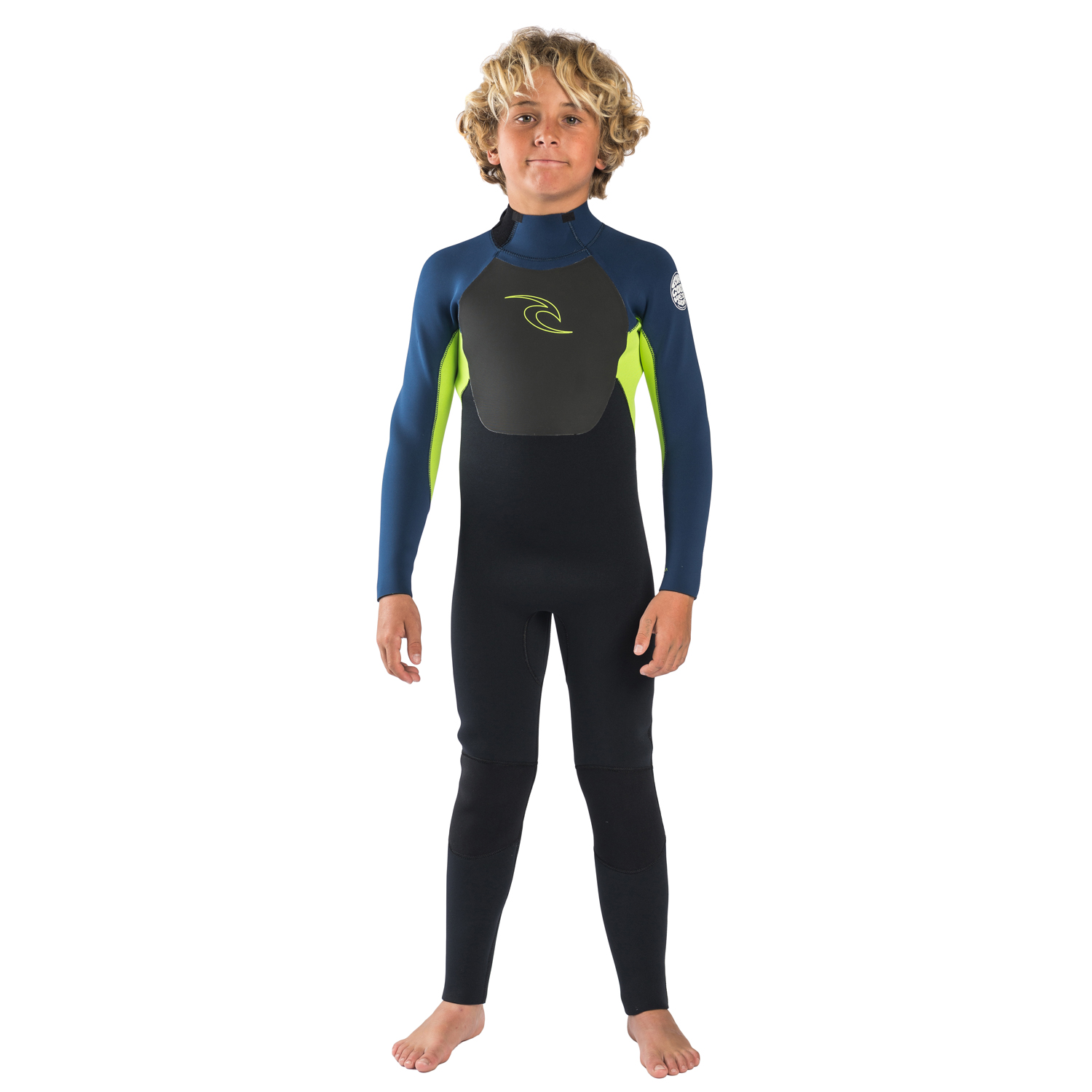 Combinaison Rip Curl Junior Omega 5/3 Mm À Glissière Dorsale - Lime