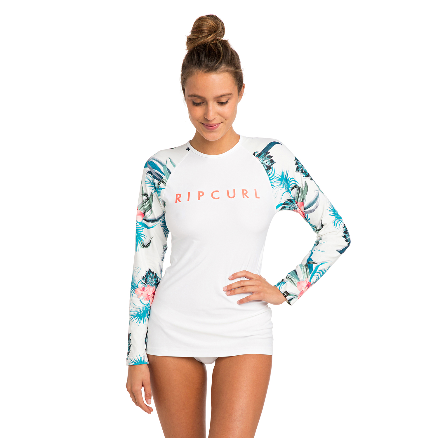 Rip Curl Tee-Shirt Uv À Manches Longues Cloud Break Relaxed Pour Femme, - Blanc