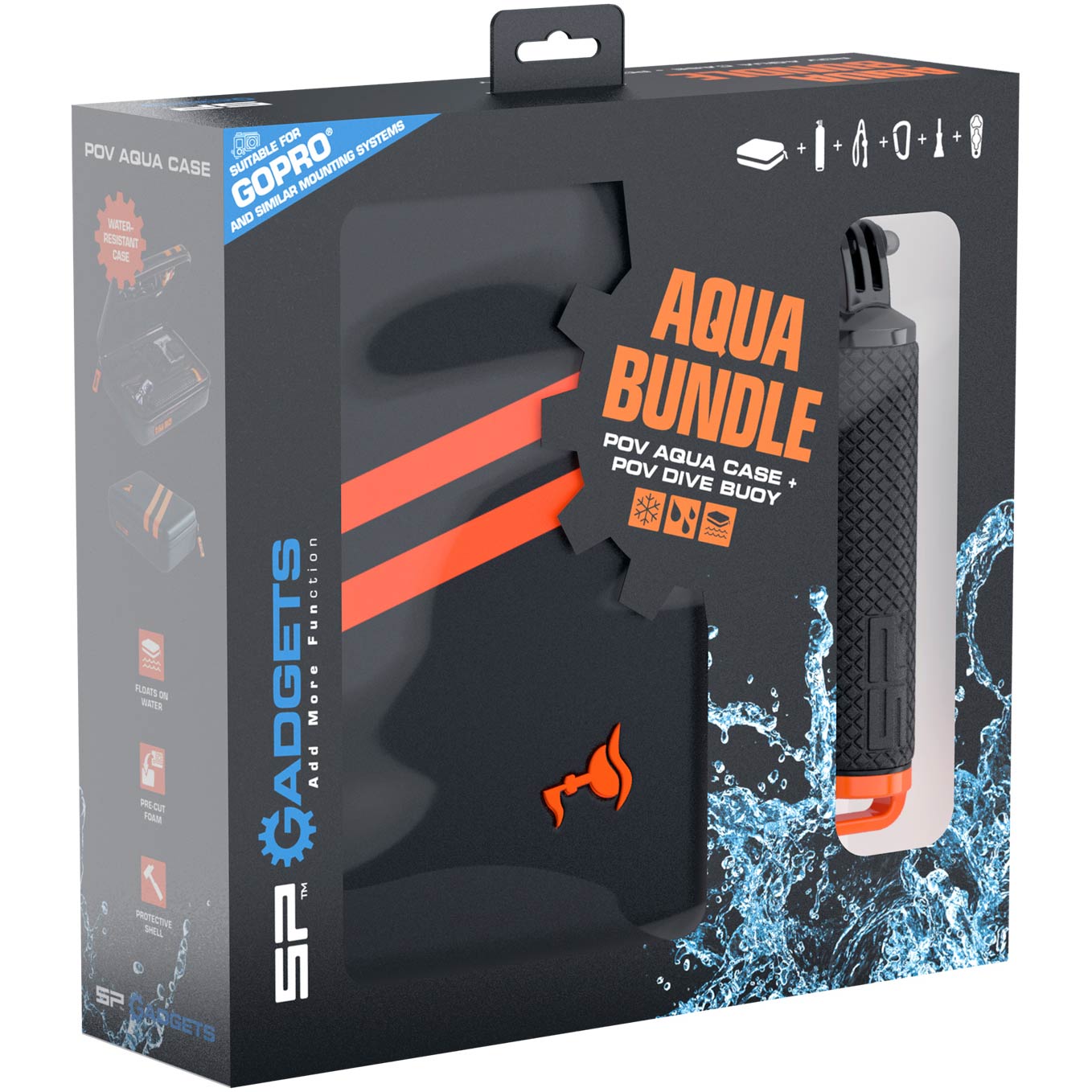 Etui Wp Aqua Bundle Wp Et Bouée De Plongée Pov Pour Caméras Pov