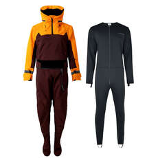Combinaison Étanche Et Sous-Combinaison Typhoon Pour Kayak De Mer Pour Femme |  - Mandarine/prune