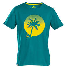 T-Shirt Palm Sunset - Sarcelle - 12593 T-Shirt Palm Sunset - Sarcelle - 12593