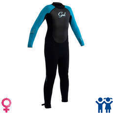 Réponse Gul Steamer 3 / 2Mm Juniors Filles Combinaison - Noir / Turq Réponse Gul Steamer 3 / 2Mm Juniors Filles Combinaison - Noir / Turq