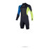 Mystic Star 3/2 Flatlock Backzip Longarm Shorty Wetsuit - Lime
