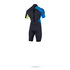 Mystic Star 3/2 Flatlock Shorty Wetsuit - Lime