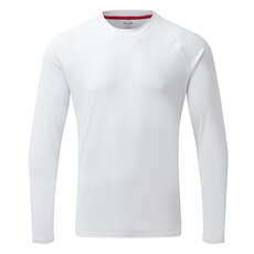 T-Shirt À Manches Longues Pour Hommes Uv Tec À Col Rond - Blanc