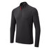 T-Shirt À Manches Longues Pour Hommes Uv Tec À Col Zippé - Charcoal