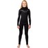 Combinaison Gul Junior Echo Natur 3/2 Mm À Fermeture Éclair Poitrine Flatlock 2026 - Noir/Fumée