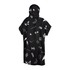 Mystic Allover Print Poncho / Polaire / Robe À Langer - Noir