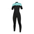 Mystic Womens Brand 3 / 2Mm Back-Zip Flatlock Shortarm - Mint Green