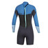 Mystic Womens Brand 3 / 2Mm Back-Zip Flatlock Longarm Shorty - Menthol Blue
