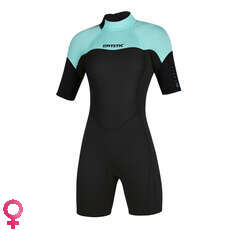 Mystic Womens Brand 3 / 2Mm Flatlock Shortlock Shorty Wetsuit - Mint Green Mystic Womens Brand 3 / 2Mm Flatlock Shortlock Shorty Wetsuit - Mint Green