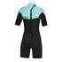 Mystic Womens Brand 3 / 2Mm Flatlock Shortlock Shorty Wetsuit - Mint Green
