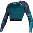 Mystic Womens Diva Longsleeve Crop Top Rashvest - Teal 190102
