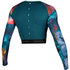 Mystic Womens Diva Longsleeve Crop Top Rashvest - Teal 190102