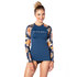 Haut Rip Curl Femmes Ls Uv Rash - Sunsetter Bleu - Wlu9Lw