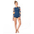 Haut Rip Curl Femmes Ls Uv Rash - Sunsetter Bleu - Wlu9Lw