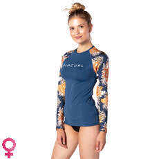 Haut Rip Curl Femmes Ls Uv Rash - Sunsetter Bleu - Wlu9Lw Haut Rip Curl Femmes Ls Uv Rash - Sunsetter Bleu - Wlu9Lw