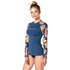 Haut Rip Curl Femmes Ls Uv Rash - Sunsetter Bleu - Wlu9Lw